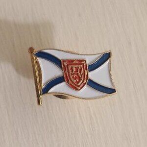 Nova Scotia Canada Flag Vintage Lapel Pin Tie Tack Brooch - Canadian Province